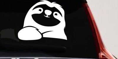 Happy Sloth Car or Truck Window Vinyl Decal Sticker