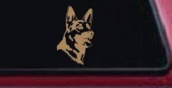German Shepherd Dog Car or Truck Window Decal Sticker (Light Brown)