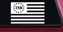 US United States Flag 2nd Amendment Pro Gun Guns Car or Truck Window Decal Sticker