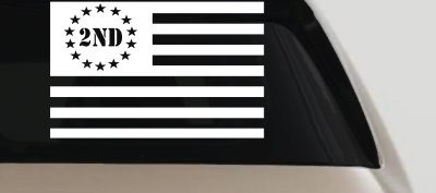 US United States Flag 2nd Amendment Pro Gun Guns Car or Truck Window Vinyl Decal Sticker