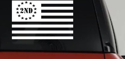 US United States Flag 2nd Amendment Pro Gun Guns Car or Truck Window Vinyl Decal Sticker