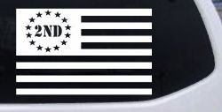 US United States Flag 2nd Amendment Pro Gun Guns Car or Truck Window Decal Sticker