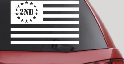 US United States Flag 2nd Amendment Pro Gun Guns Car or Truck Window Vinyl Decal Sticker