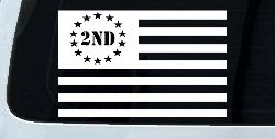 US United States Flag 2nd Amendment Pro Gun Guns Car or Truck Window Decal Sticker