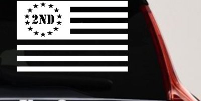 US United States Flag 2nd Amendment Pro Gun Guns Car or Truck Window Vinyl Decal Sticker