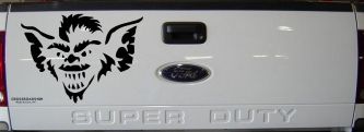 Stripe The Leader or Head Gremlin Car or Truck Window Decal Sticker (Black)