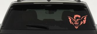 Stripe The Leader or Head Gremlin Car or Truck Window Decal Sticker (Coral)
