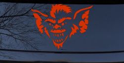 Stripe The Leader or Head Gremlin Car or Truck Window Decal Sticker (Orange Red)