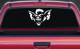 Stripe The Leader or Head Gremlin Car or Truck Window Decal Sticker
