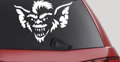 Stripe The Leader or Head Gremlin Car or Truck Window Vinyl Decal Sticker