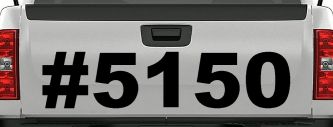 Hashtag 5150 Police code for Crazy Funny Car or Truck Window Decal Sticker (Black)