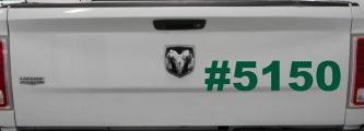 Hashtag 5150 Police code for Crazy Funny Car or Truck Window Decal Sticker (Dark Green)