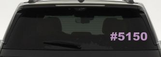 Hashtag 5150 Police code for Crazy Funny Car or Truck Window Decal Sticker (Lilac)