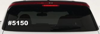 Hashtag 5150 Police code for Crazy Funny Car or Truck Window Decal Sticker (White)