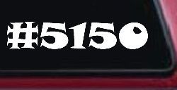 Hashtag 5150 Police Code for Crazy Funny Car or Truck Window Decal Sticker