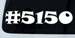 Hashtag 5150 Police Code for Crazy Funny Car or Truck Window Decal Sticker