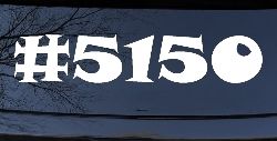 Hashtag 5150 Police Code for Crazy Funny Car or Truck Window Decal Sticker