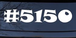 Hashtag 5150 Police Code for Crazy Funny Car or Truck Window Decal Sticker