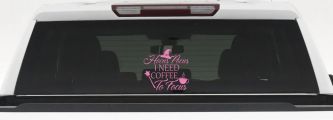 Hocus Pocus Need Coffee to Focus Funny Car or Truck Window Decal Sticker (Pink)