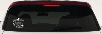 Hocus Pocus Need Coffee to Focus Funny Car or Truck Window Decal Sticker (White)