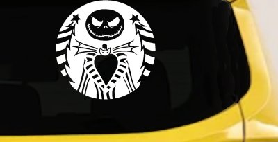Jack Skeleton Nightmare Christmas Sci Fi Car or Truck Window Vinyl Decal Sticker
