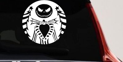 Jack Skeleton Nightmare Christmas Sci Fi Car or Truck Window Vinyl Decal Sticker