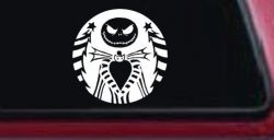 Jack Skeleton Nightmare Christmas Sci Fi Car or Truck Window Decal Sticker