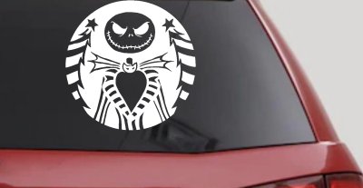 Jack Skeleton Nightmare Christmas Sci Fi Car or Truck Window Vinyl Decal Sticker