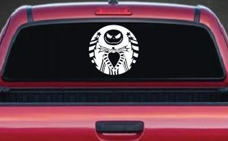 Jack Skeleton Nightmare Christmas Sci Fi Car or Truck Window Decal Sticker