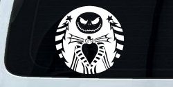Jack Skeleton Nightmare Christmas Sci Fi Car or Truck Window Decal Sticker