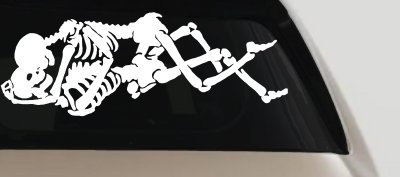 Skeleton Love Skulls Car or Truck Window Vinyl Decal Sticker
