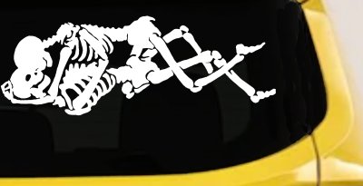 Skeleton Love Skulls Car or Truck Window Vinyl Decal Sticker