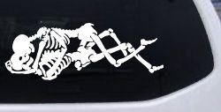 Skeleton Love Skulls Car or Truck Window Decal Sticker