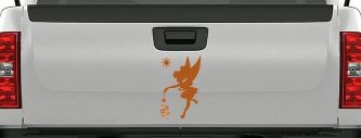 Tinkerbell Making Flowers Grow Cartoons Car or Truck Window Decal Sticker (Nut Brown)