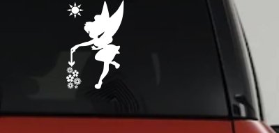 Tinkerbell Making Flowers Grow Cartoons Car or Truck Window Vinyl Decal Sticker