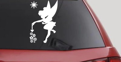 Tinkerbell Making Flowers Grow Cartoons Car or Truck Window Vinyl Decal Sticker
