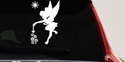Tinkerbell Making Flowers Grow Cartoons Car or Truck Window Vinyl Decal Sticker