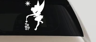 Tinkerbell Making Flowers Grow Cartoons Car or Truck Window Vinyl Decal Sticker