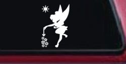 Tinkerbell Making Flowers Grow Cartoons Car or Truck Window Decal Sticker