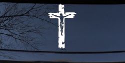 Jesus on the Cross Christian Car or Truck Window Decal Sticker