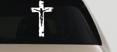 Jesus on the Cross Christian Car or Truck Window Vinyl Decal Sticker
