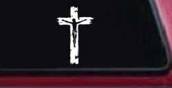 Jesus on the Cross Christian Car or Truck Window Decal Sticker
