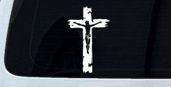 Jesus on the Cross Christian Car or Truck Window Decal Sticker