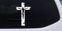 Jesus on the Cross Christian Car or Truck Window Decal Sticker