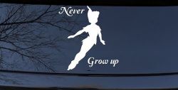 Peter Pan Never Grow Up Sci Fi Car or Truck Window Decal Sticker