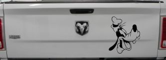 Goofy The Dog Laughing Cartoons Car or Truck Window Decal Sticker (Black)