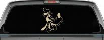 Goofy The Dog Laughing Cartoons Car or Truck Window Vinyl Decal Sticker (Desert Sand)