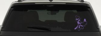 Goofy The Dog Laughing Cartoons Car or Truck Window Decal Sticker (Purple)
