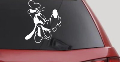Goofy The Dog Laughing Cartoons Car or Truck Window Vinyl Decal Sticker