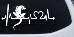 Iguana Lizard Heartbeat Car or Truck Window Decal Sticker